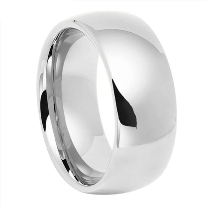 10mm Dome Polished Tungsten Carbide Ring