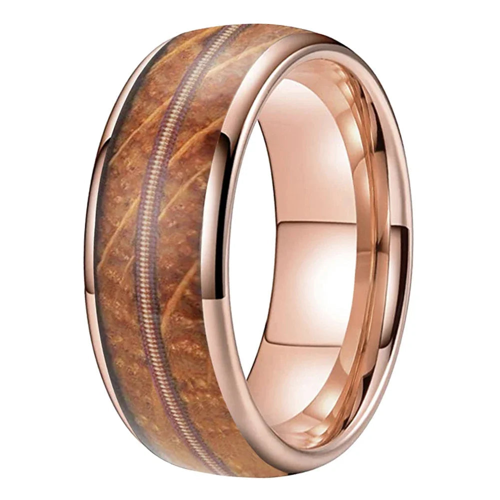 Whiskey Barrel Guitar String Wedding Band