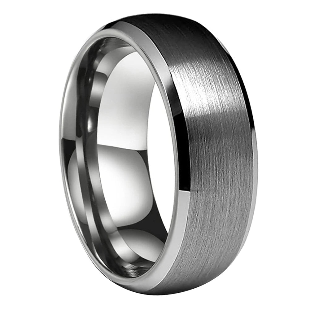 Tungsten Carbide Beveled Wedding Band