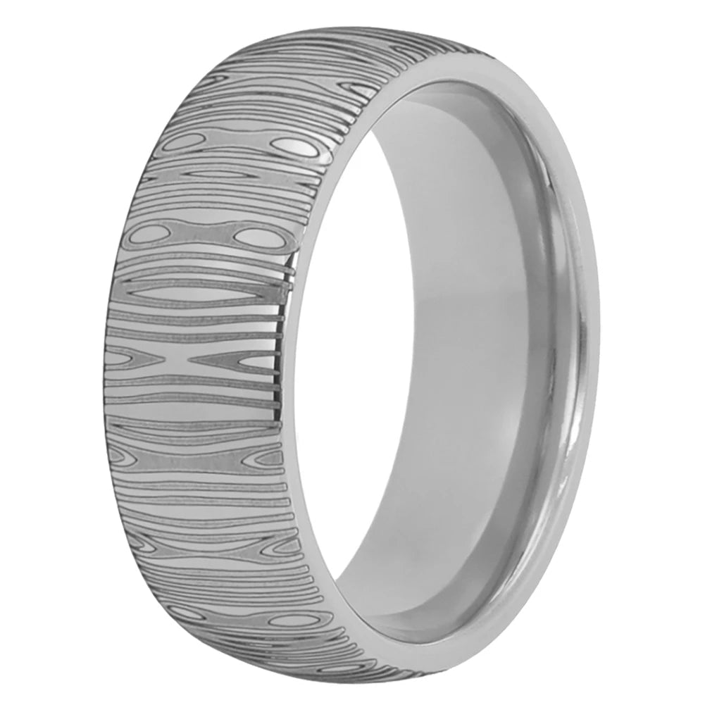 8mm Damascus Tungsten Ring