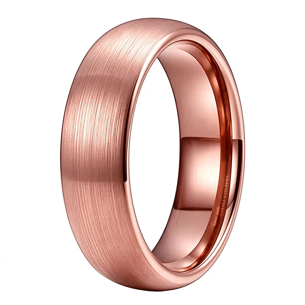 Men’s Rose Gold Tungsten Wedding Band — The Verity