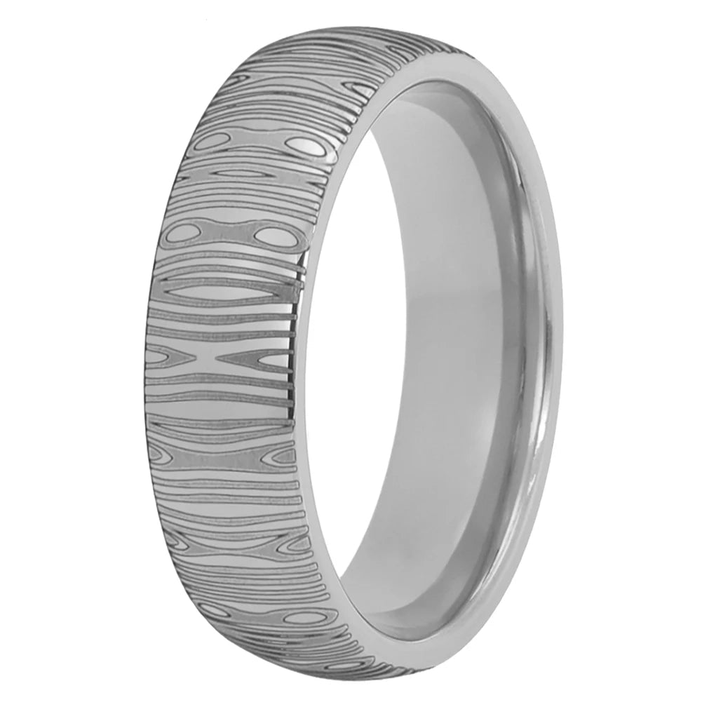 6mm Damascus Tungsten Ring