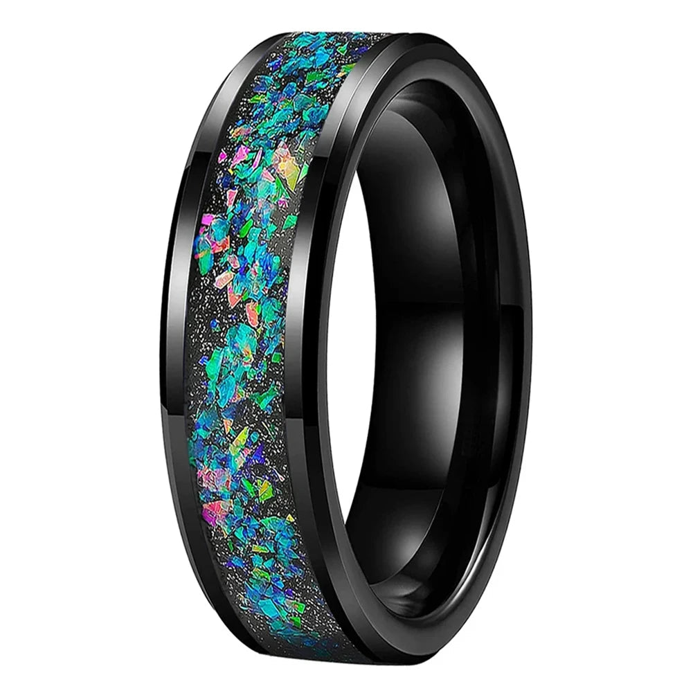 Galaxy Opal Tungsten Ring