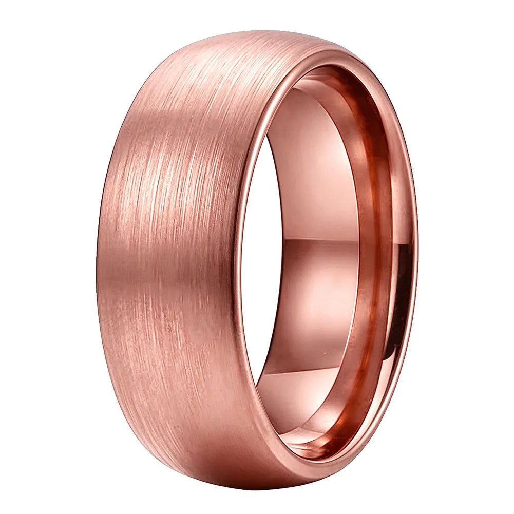 Men’s Rose Gold Tungsten Wedding Band — The Verity