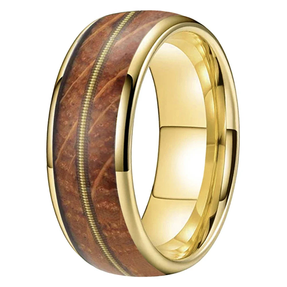 Whiskey Barrel Guitar String Wedding Band