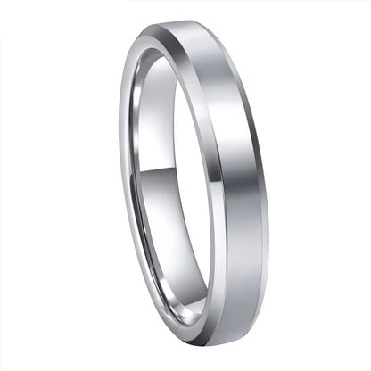 4mm Silver Tungsten Ring 