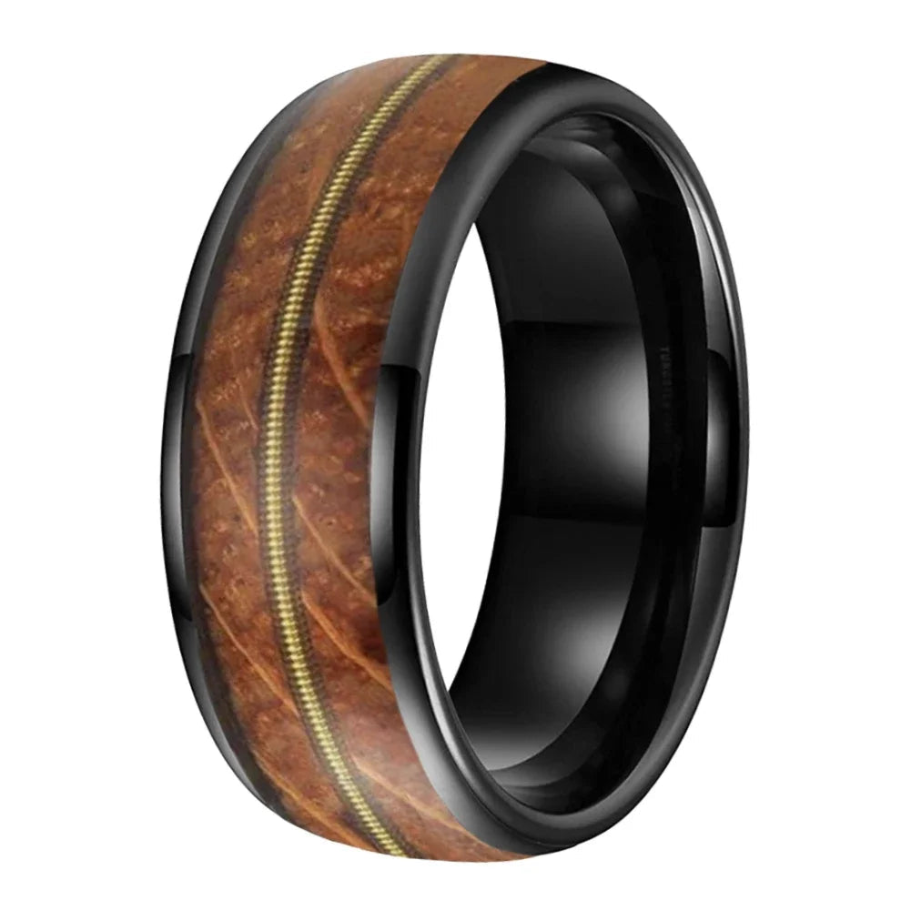Whiskey Barrel Guitar String Wedding Band