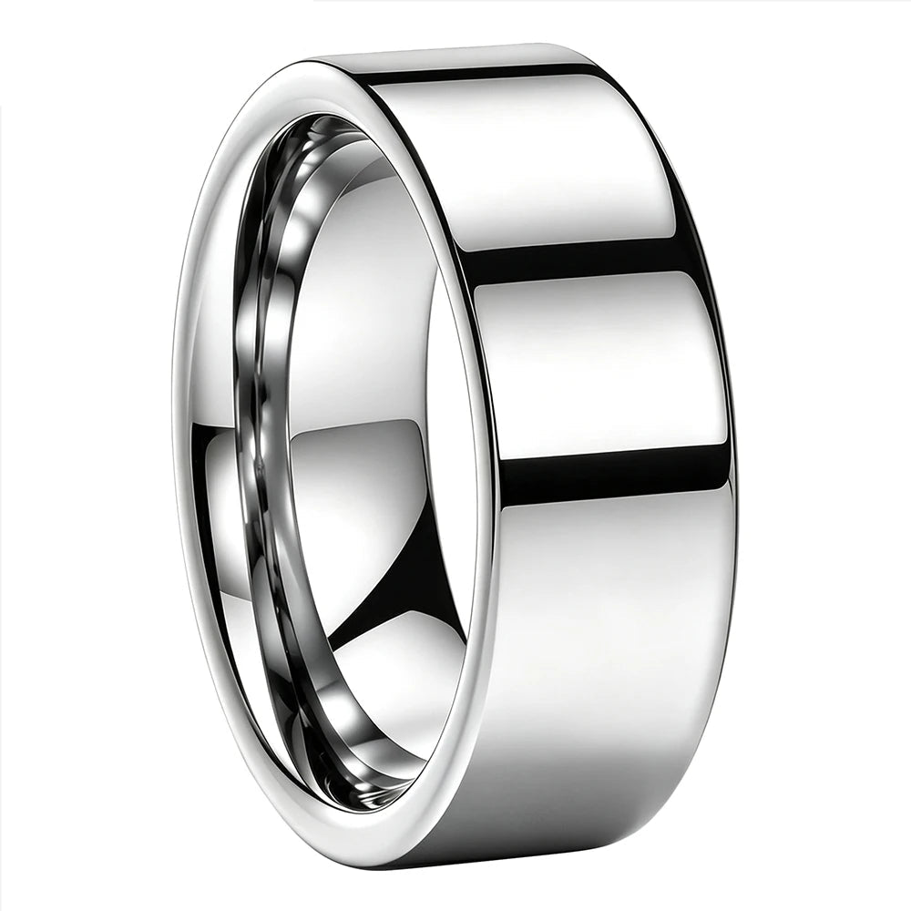 Tungsten Carbide Flat Wedding Ring