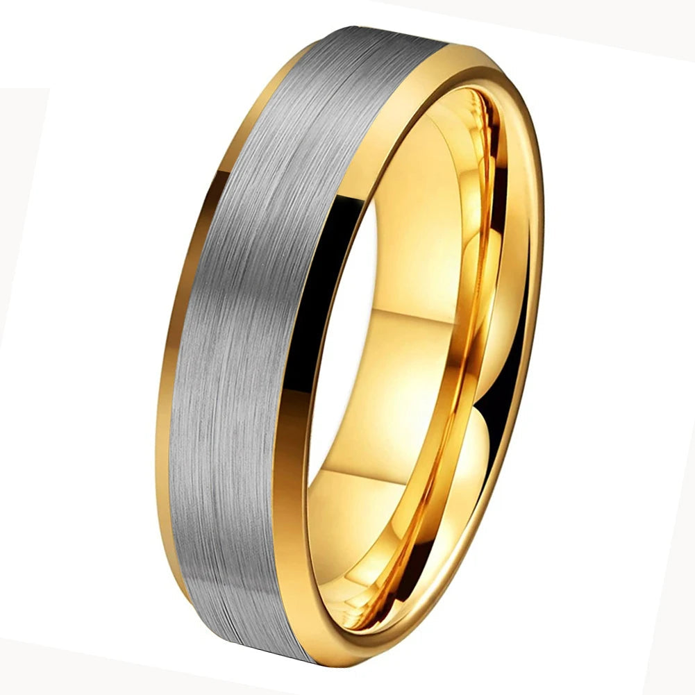 Gold and Silver Tungsten Ring