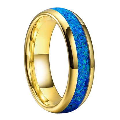 Tungsten Blue Opal Ring.