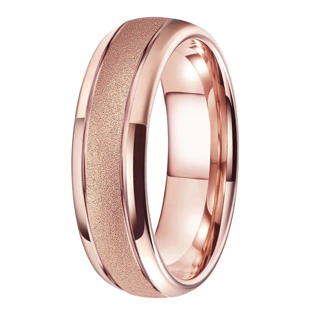 Sandblasted Tungsten Ring 