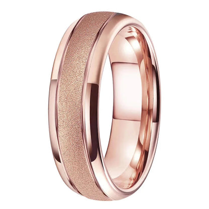 Sandblasted Tungsten Ring 