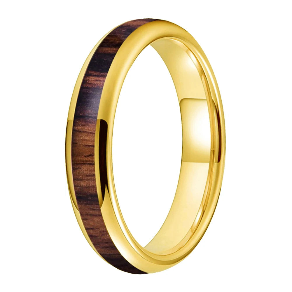 4mm Tungsten Wood Ring
