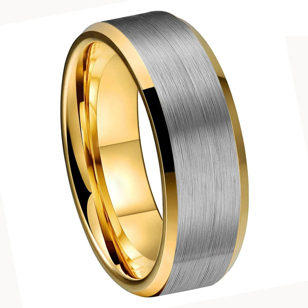 Gold and Silver Tungsten Ring