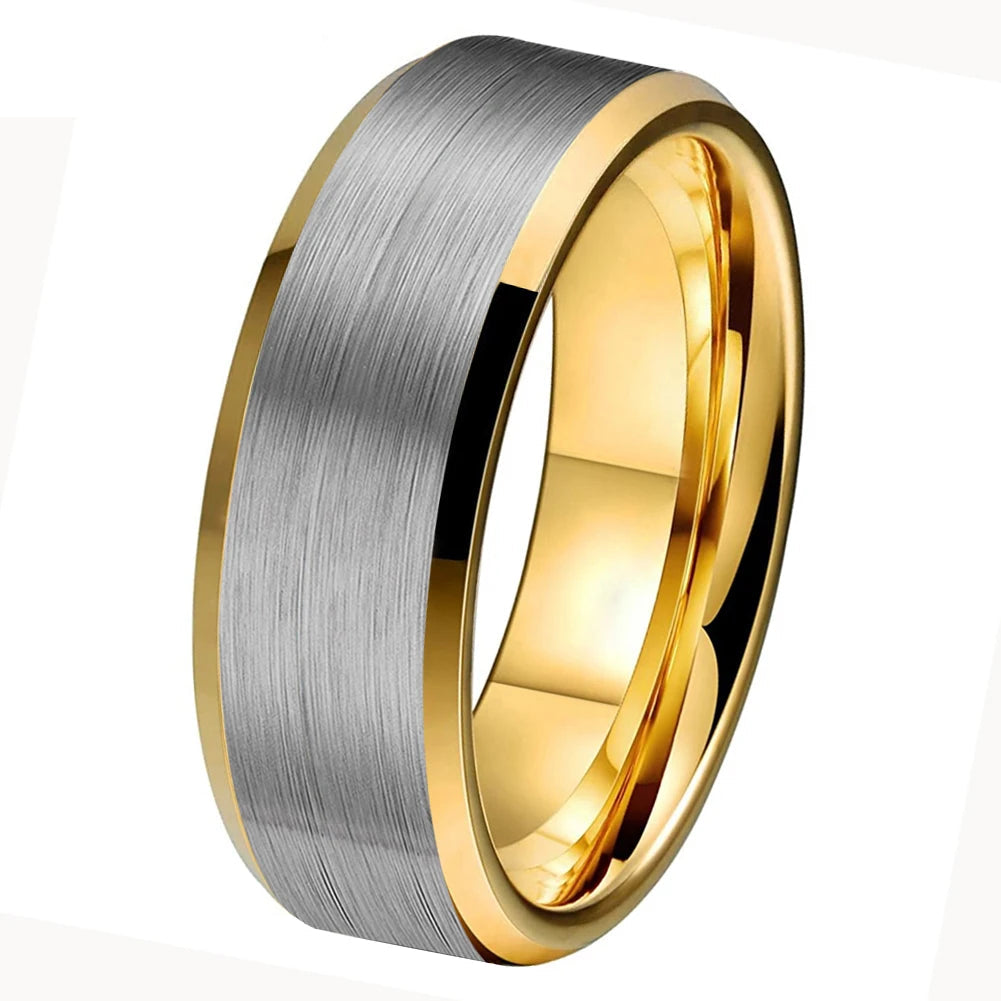 Gold and Silver Tungsten Ring
