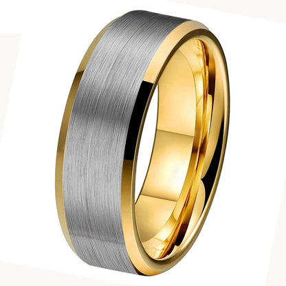 Gold and Silver Tungsten Ring