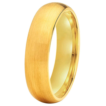 Brushed Dome Tungsten Carbide Wedding Band 
