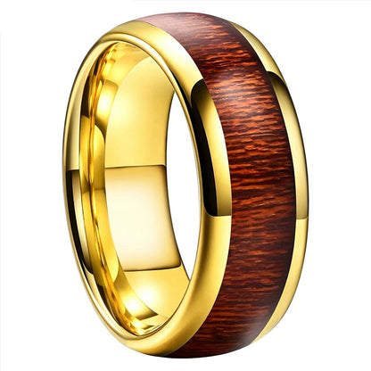 Tungsten Wood Wedding Ring 