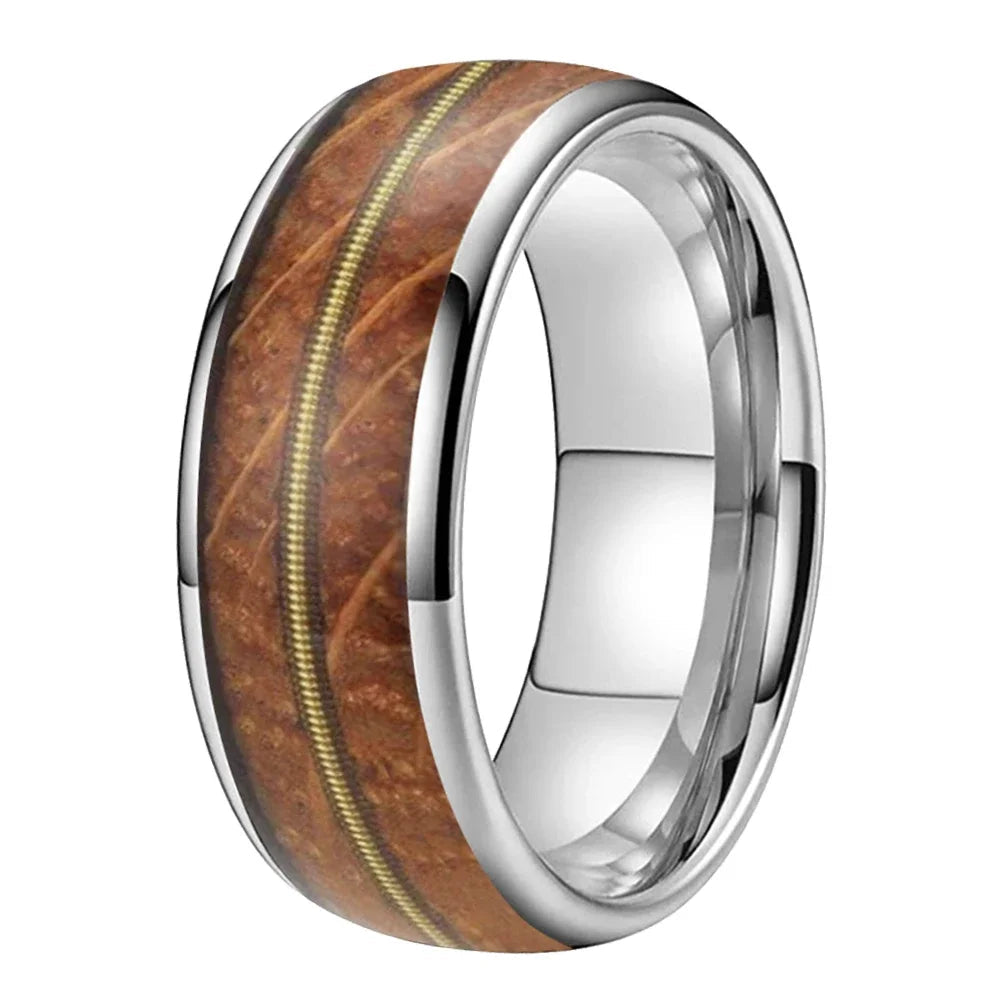 Whiskey Barrel Guitar String Wedding Band