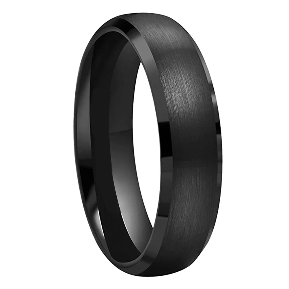 Tungsten Carbide Beveled Wedding Band