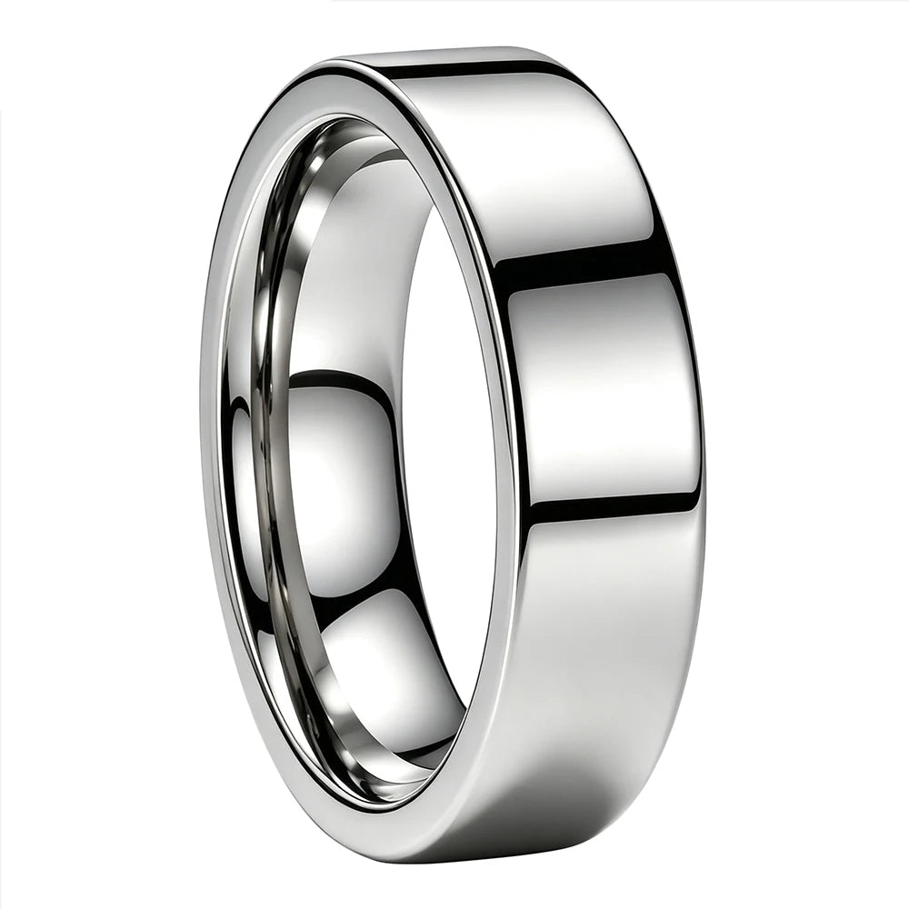 Tungsten Carbide Flat Wedding Ring