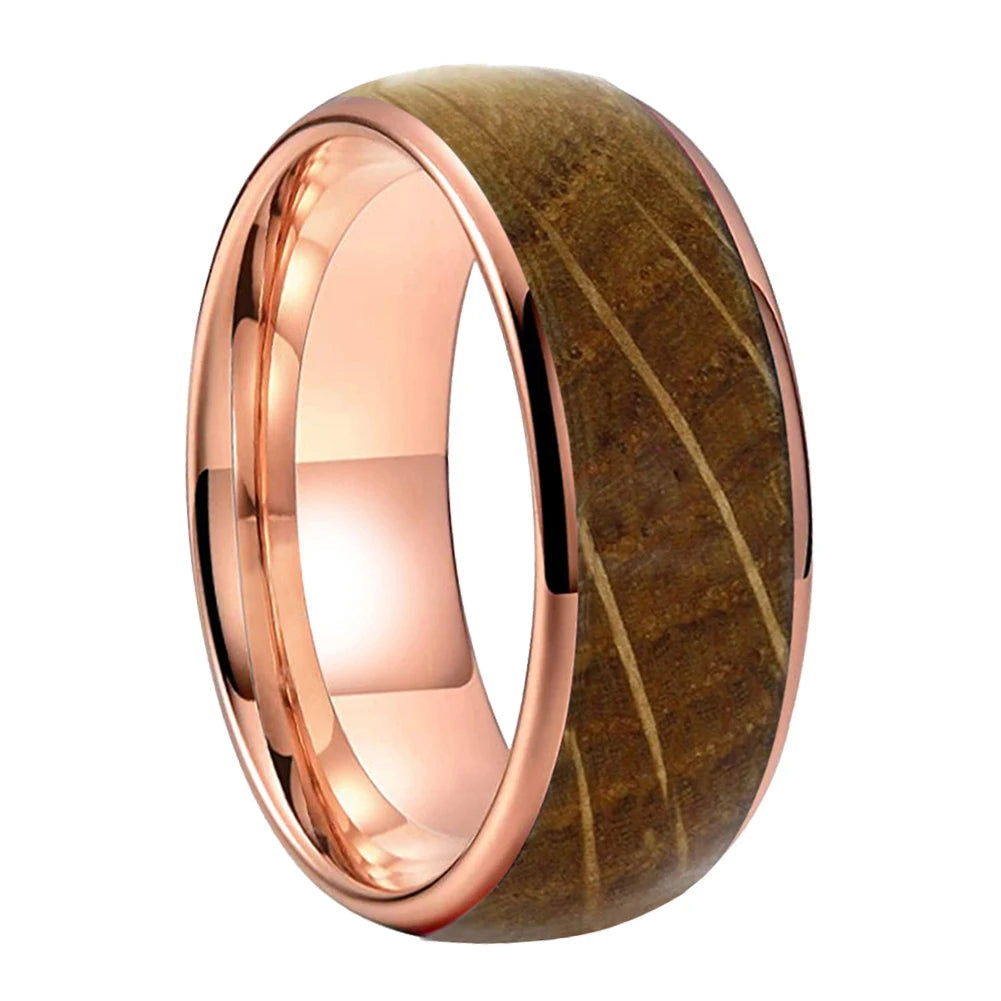 Tungsten Carbide Whiskey Barrel Wedding Ring