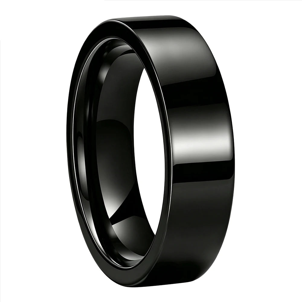 Tungsten Carbide Flat Wedding Ring