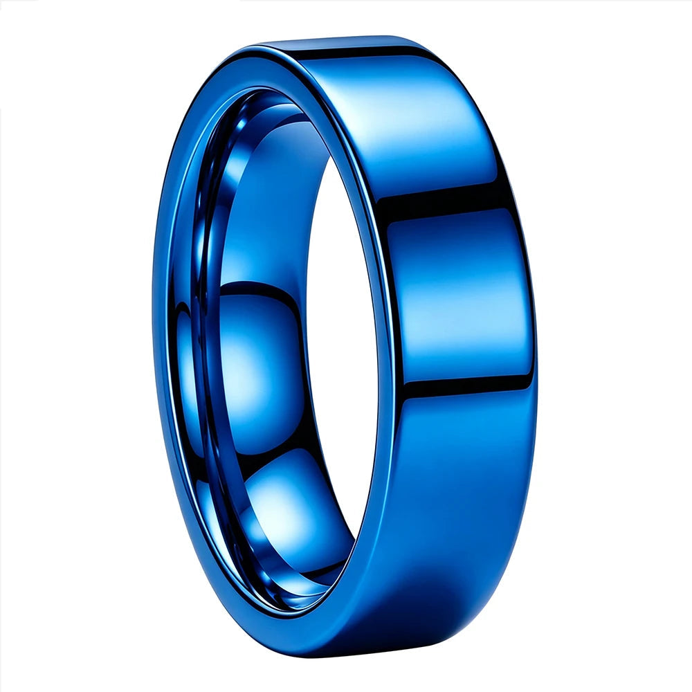 Tungsten Carbide Flat Wedding Ring