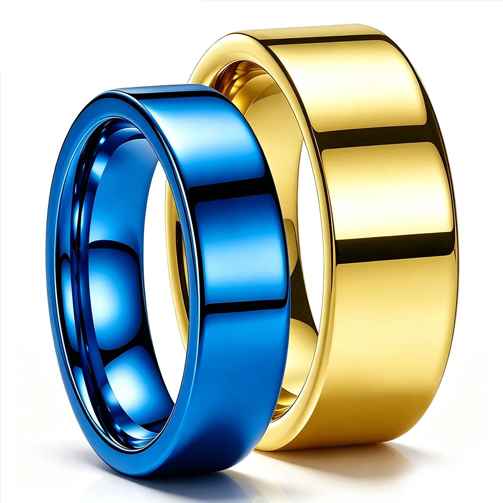 Tungsten Carbide Flat Wedding Ring