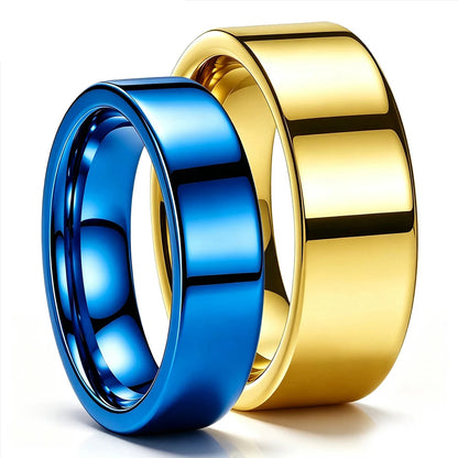 Tungsten Carbide Flat Wedding Ring