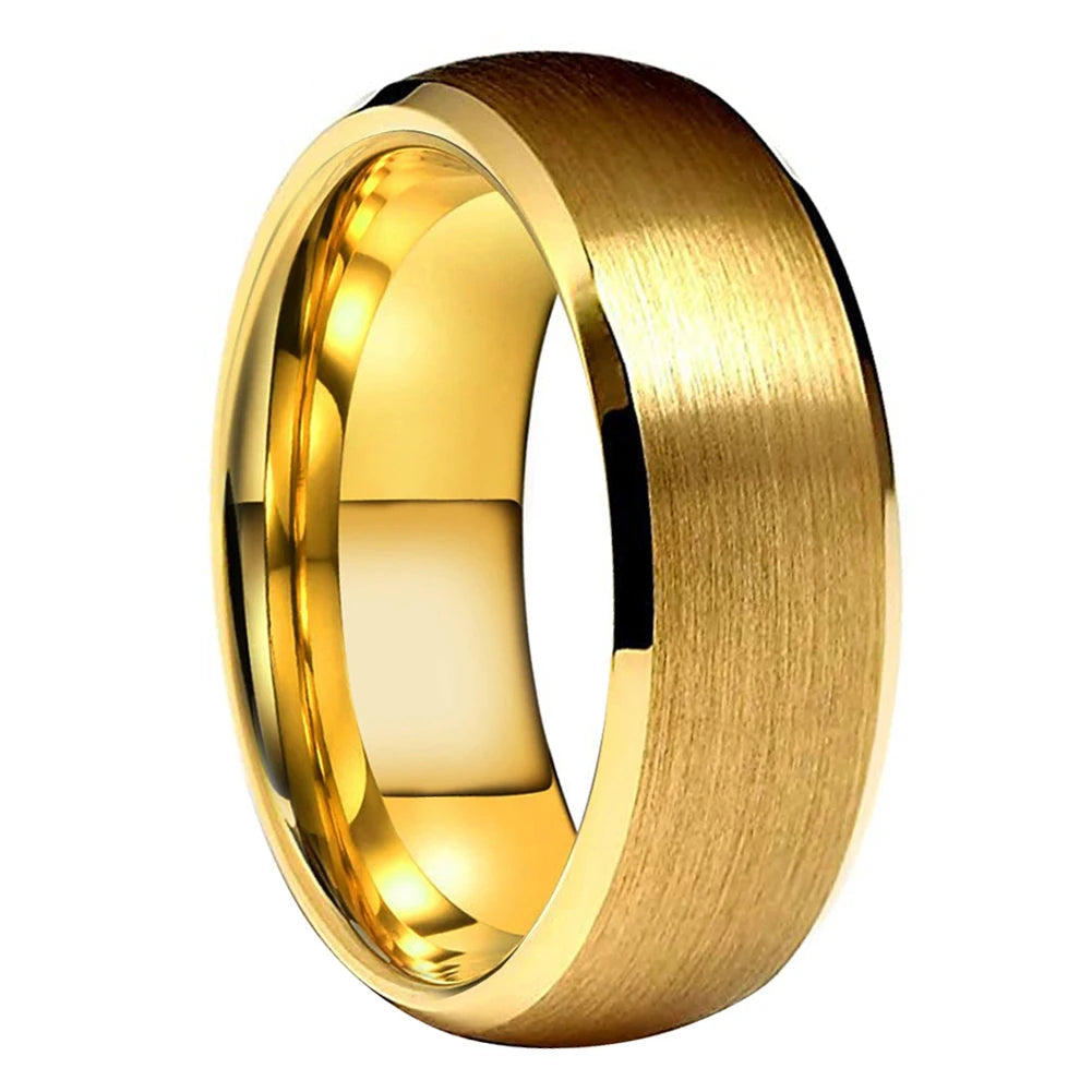 Tungsten Carbide Beveled Wedding Band