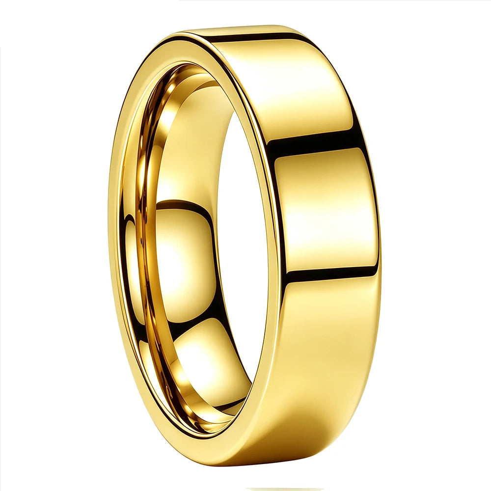 Tungsten Carbide Flat Wedding Ring