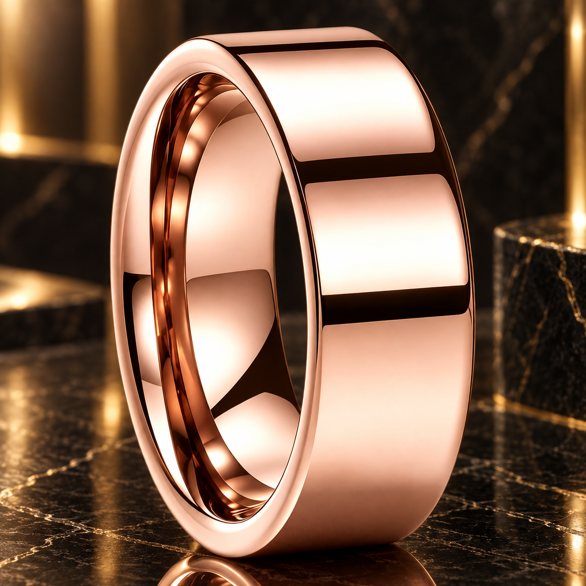 Tungsten Carbide Flat Wedding Ring