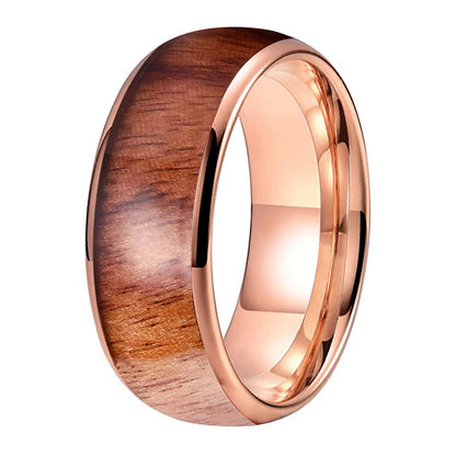 Tungsten Koa Wood Ring 