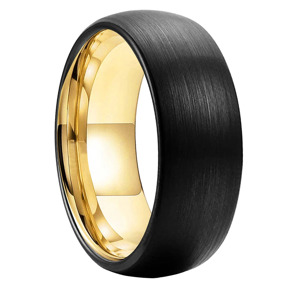 Two-Tone Tungsten Carbide Wedding Band