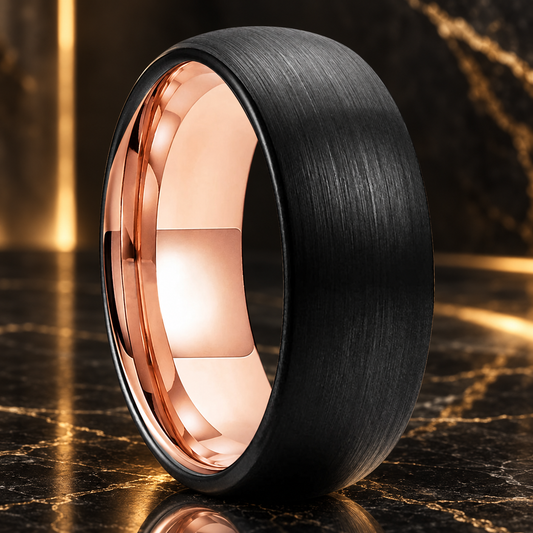 Two-Tone Tungsten Carbide Wedding Band