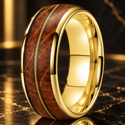 Whiskey Barrel Guitar String Wedding Band