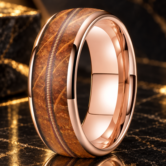 Whiskey Barrel Guitar String Wedding Band