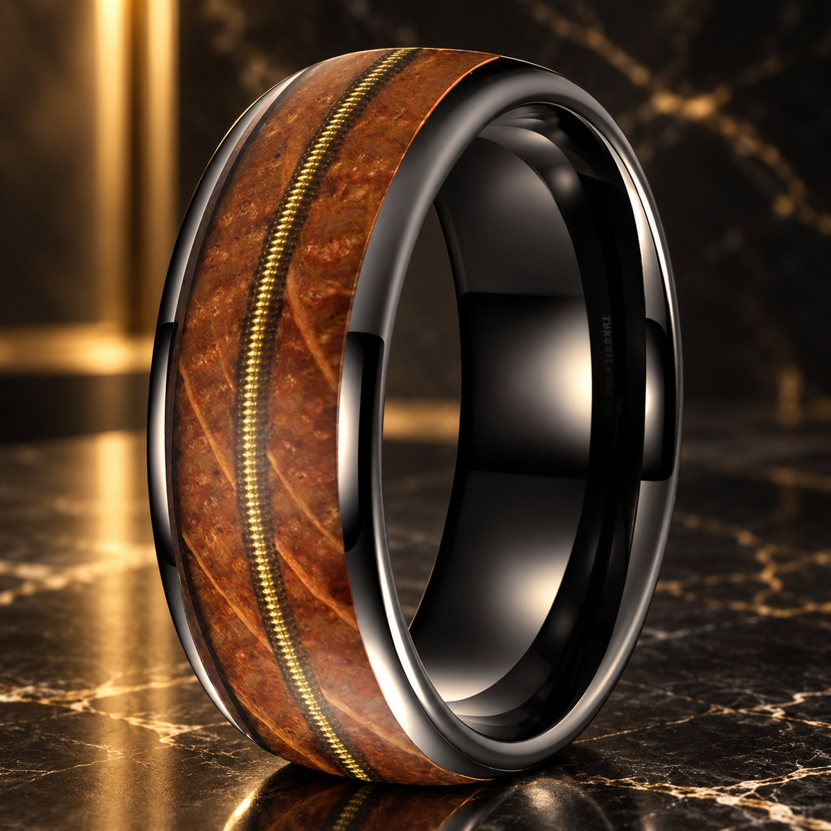 Whiskey Barrel Guitar String Wedding Band