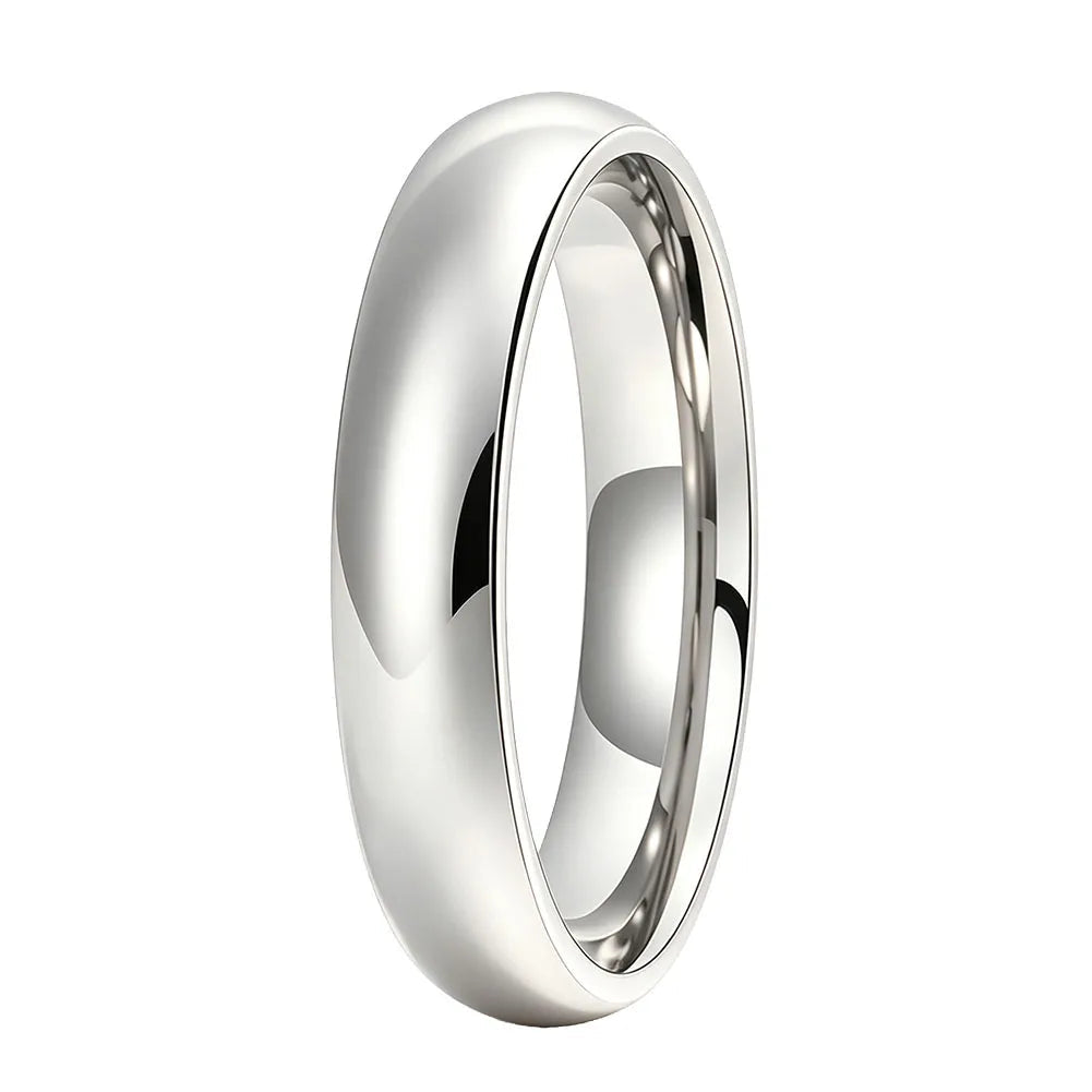 White Polished Tungsten Carbide Ring