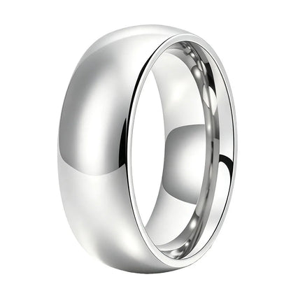 White Polished Tungsten Carbide Ring