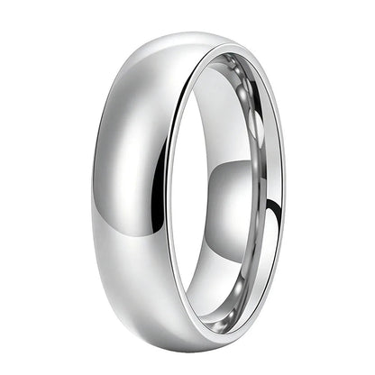 White Polished Tungsten Carbide Ring