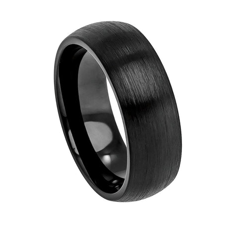 Black Cobalt Ring with Domed Shape-8mm