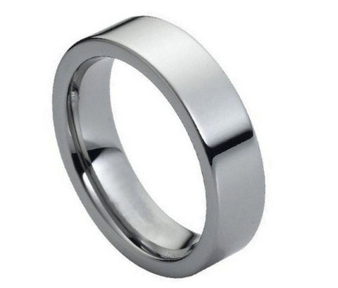 Tungsten Ring High Polish & Pipe-Cut Ring-6mm